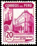 Stamps Peru -  Industrial Bank of Peru