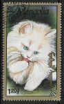 Sellos de Asia - Mongolia -  Gatos - Gato domestico