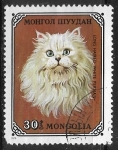 Stamps Mongolia -  Gatos - Persian White 