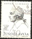 Stamps Yugoslavia -  anton linhart, dramaturgo