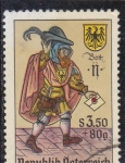 Stamps Austria -  cartero medieval