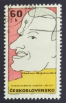 Stamps Czechoslovakia -  Vladimir Mayakovski, poeta ruso