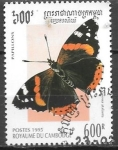 Stamps : Asia : Cambodia :  mariposas