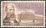 Stamps : America : Colombia :  ferrocarril del atlantico, aquileo parra