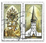 Stamps Hungary -  3086a - Altar de la Iglesia de Gyongyospata