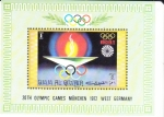 Stamps United Arab Emirates -  OLIMPIADA DE MUNICH'72
