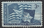 Stamps : America : United_States :  490 - Centº del estado de Texas en al Unión