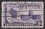 Stamps : America : United_States :  507 - Centº del estado de Wisconsin en la Unión