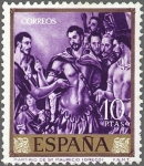 Stamps Spain -  ESPAÑA 1961 1339 Sello Nuevo Domenico Theotocopoulos El Greco Martirio de San Mauricio