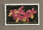 Stamps North Korea -  Flores rojas