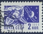 Stamps : Europe : Russia :  Space Probe "Luna-9" and Moon