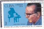 Stamps Cuba -  Cesar Pérez Sentenat-50 aniv.orq. filarmónica de la Habana