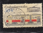 Sellos de Europa - Checoslovaquia -  tranvía