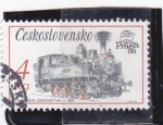Stamps Czechoslovakia -  locomotora antigua 1907