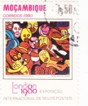 Stamps : Africa : Mozambique :  PINTURA MOZAMBIQUEÑA