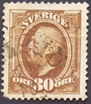 Stamps : Europe : Sweden :  Rey Oscar II