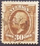 Stamps Sweden -  Rey Oscar II