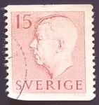 Stamps : Europe : Sweden :  Rey Gustaf VI Adolf