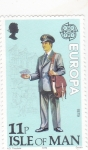 Stamps : Europe : Isle_of_Man :  EUROPA CEPT- Cartero