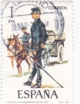 Stamps Spain -  uniformes militares-oficial de administración militar 1875 (50)
