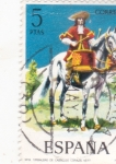 Stamps Spain -  uniformes militares- Dragones a Caballo, timbalero 1647 (50)
