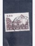 Stamps : Europe : Denmark :  Iglesia de Gjellerup