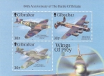 Stamps Gibraltar -  aviones militares