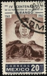 Stamps America - Mexico -  400 años de la fundación de la ciudad de DURANGO. 1563-1963. Escudo de armas de Durango.