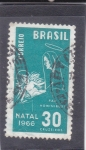 Sellos de America - Brasil -  NAVIDAD'66