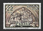Sellos de Europa - Espa�a -  Edif2594 - Pórtico de la Iglesia de Cinis