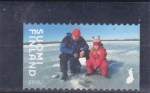 Stamps Finland -  Pesca en hielo