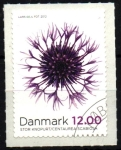 Sellos de Europa - Dinamarca -  Flores de otoño- Centaurea mayor