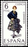 Stamps Spain -  ESPAÑA 1968 1842 Sello ** Trajes Tipicos Españoles Cuenca