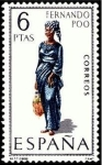 Stamps Spain -  ESPAÑA 1968 1843 Sello Nuevo Trajes Tipicos Españoles Fernando Poo