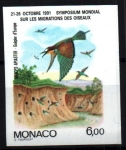 Sellos de Europa - M�naco -  serie- Simposium Mundial sobre migración de las aves
