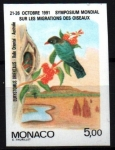 Stamps Monaco -  serie- Simposium Mundial sobre migración de las aves