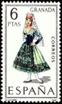 Stamps Europe - Spain -  ESPAÑA 1968 1846 Sello ** Trajes Tipicos Españoles Granada