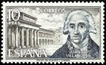 Stamps Spain -  ESPAÑA 1973 2118 Sello Nuevo Personajes Españoles Juan de Villanueva y Museo del Prado