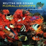 Stamps ONU -  Día intern. de los océanos- Gran barrera de coral