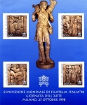 Sellos de Europa - Vaticano -  EXPOSICIÓN MUNDIAL DE FILATELIA ITALIA'98