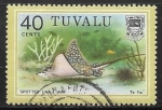  de Oceania - Tuvalu -  Peces - Spotted Eagle Ray