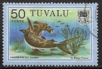 Stamps Oceania - Tuvalu -  Peces - Hammerhead Shark 