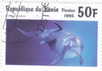 Stamps : Africa : Benin :  Delfín mular común (Tursiops truncatus)