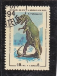 Stamps Madagascar -  ANIMALES PREHISTÓRICOS- Ceratosaurus