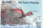Stamps : Africa : S�o_Tom�_and_Pr�ncipe :  ANIMALES PREHISTÓRICOS