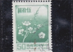 Stamps : Asia : Taiwan :  flor nacional prunier