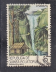 Stamps : Africa : Equatorial_Guinea :  cascada en la selva