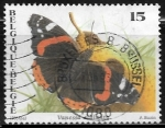 Stamps : Europe : Belgium :  Mariposas - Vanessa atalanta