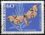 Stamps Hungary -  Mariposas - Smerinthus ocellatus