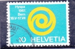 Sellos de Europa - Suiza -  Emblema de Exposición HYSPA 1961
